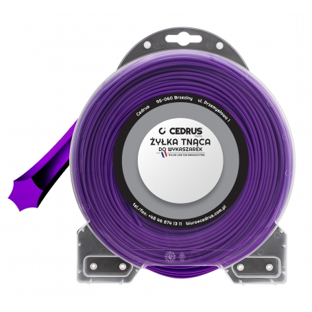 Żyłka tnąca 3.0 55m gwiazdka fiolet